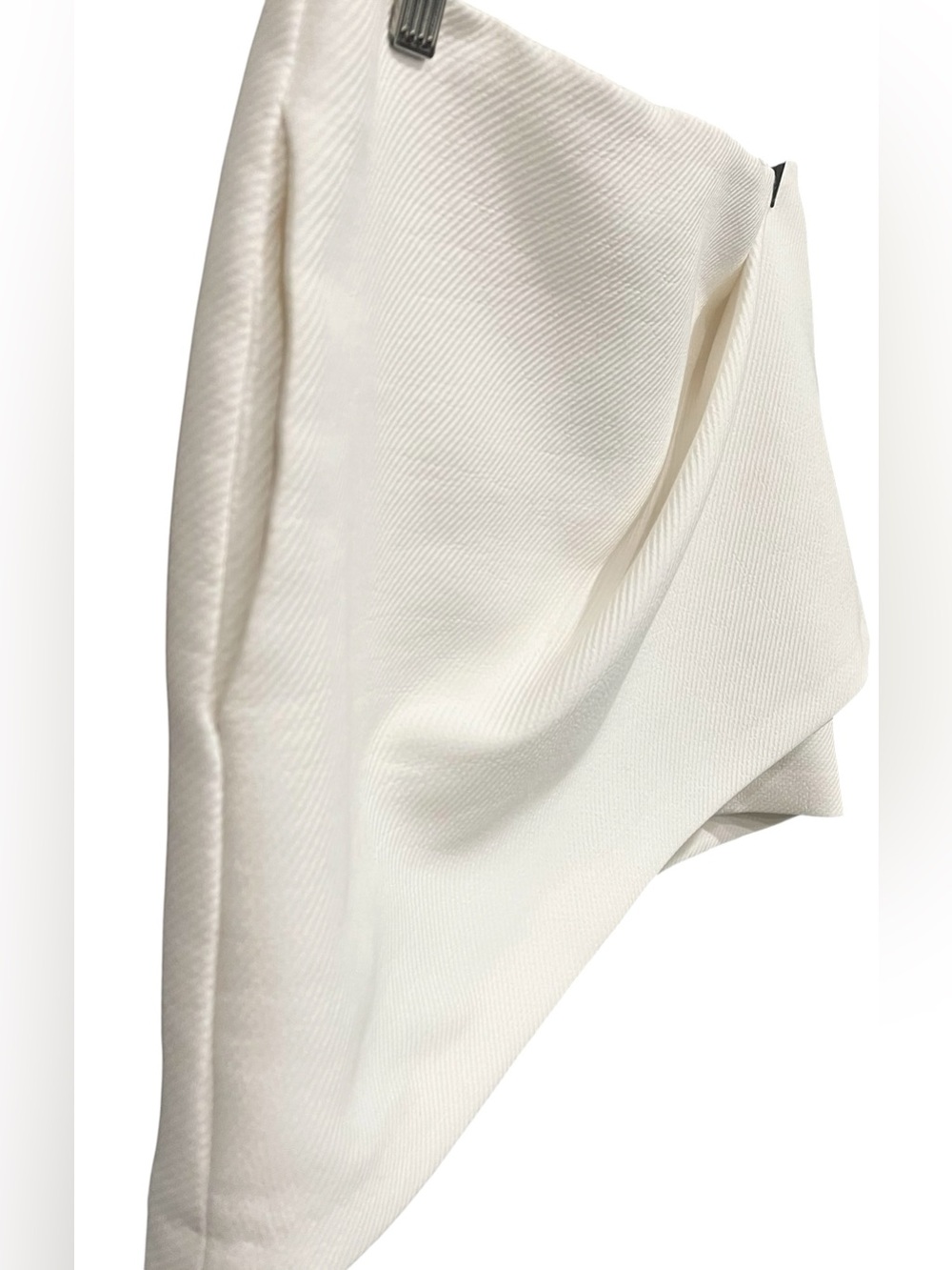 ZARA WHITE ASYMMETRICAL WHITE MINI SKIRT - Picture 2 of 5